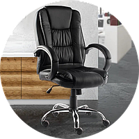 Компьютерное игровое офисное кресло Bonro B-607 черный для дома офиса с механизмом качания, взрослых, детей