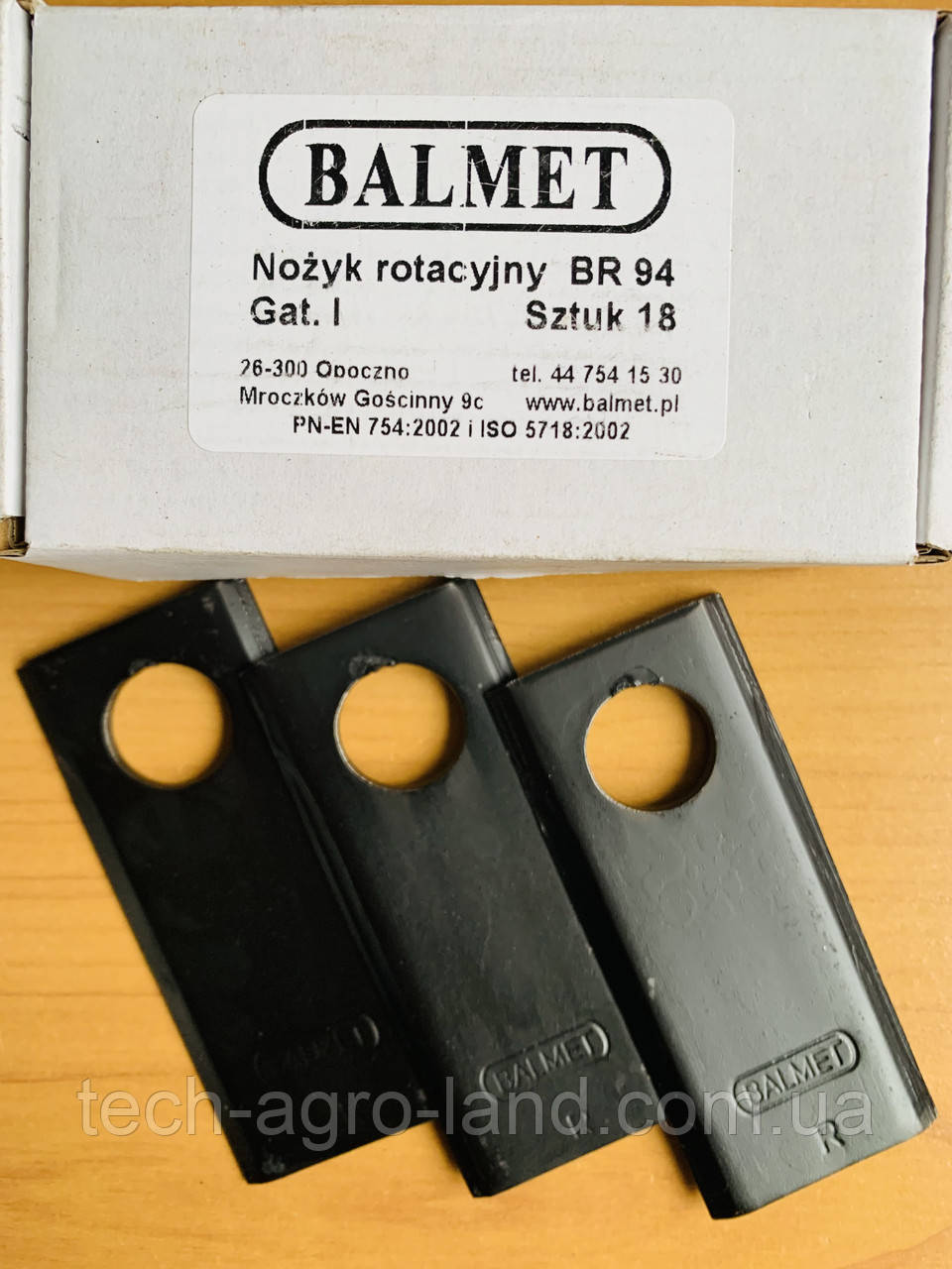 Ніж (сегмент) роторної косарки 18 штук (Польща, Balmet) на Z069, Z173, Z169
