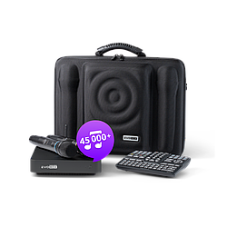 Караоке-система для дому EVOBOX Plus [Black] з цифровими мікрофонами у комплекті