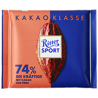 Шоколад какао 74% Ріттер Спорт Ritter Sport 74% kakao 100g 12шт/ящ (Код: 00-00013472)