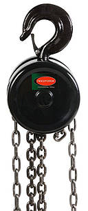 Лебідка механічна підвісна з фіксацією ланцюга натягу, 1т (довжина ланцюга - 2.5м) в кейсі