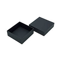 Коробка з Кришкою для подарункової упаковки картонна Чорна 140х140х50 мм, фото 3