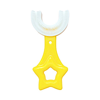 Детская зубная щетка, U-образная 2-6 лет / Прибор для чистки зубов / У - образная / Желтая