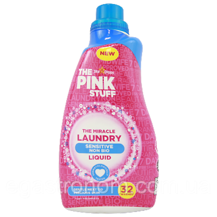 Гель для прання концентрат проти плям гіпоалергенний Пінк Стаф The Pink Stuff bio 32р 960ml 8шт/ящ (Код: 00-00013426)