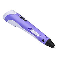 3D ручка для рисования c дисплеем 3D Pen-2 (3D ручка для детей, ручка для скульпторов) Фіолетовий