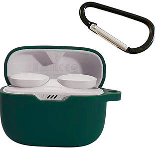 Силіконовий чохол із карабіном для JBL Tune 230 TWS (на джол тюн 230) зелений
