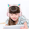 Бездротові навушники Hoco “W39 Cat ear” для дітей Pink Оригінал! Гарантія!, фото 3