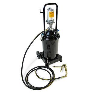 Нагнітач мастила пневматичний перекатний з ємністю 12л(50:1,пр-ть:0-0.85 л/хв, тиск мастила:300-400b