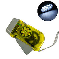 Фонарь светодиодный с динамо машиной Watton WT-092 Желтый фонарик для охоты с зарядным устройством (ТОП)