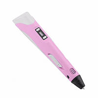 3D ручка c LCD дисплеем 3DPen-2 ( ручка для рисования, 3D ручка для детей, ручка для скульпторов) Рожевий ON