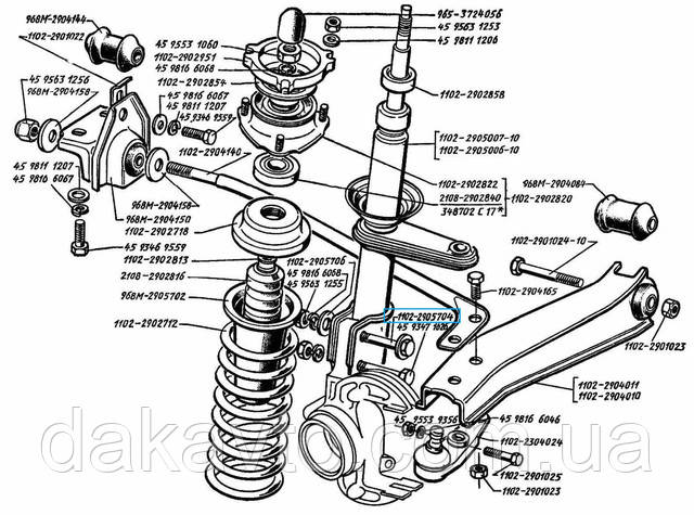 Болт Регулировки Развала-схождения Таврия, Славута — в Категории "болты ...