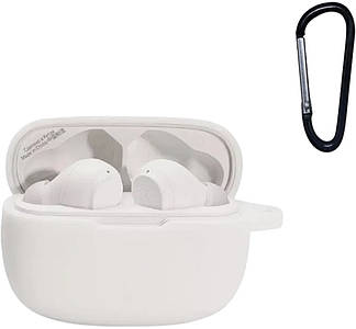 Силіконовий чохол із карабіном для JBL Wave 200 TWS / білий