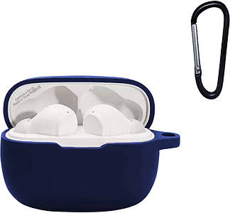 Силіконовий чохол із карабіном для JBL Wave 200 TWS / синій