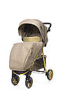 Прогулянкова коляска 4Baby Rapid Premium Gold, легка алюмінієва рама, регульована спинка, капюшон з москитною сіткою, фото 2