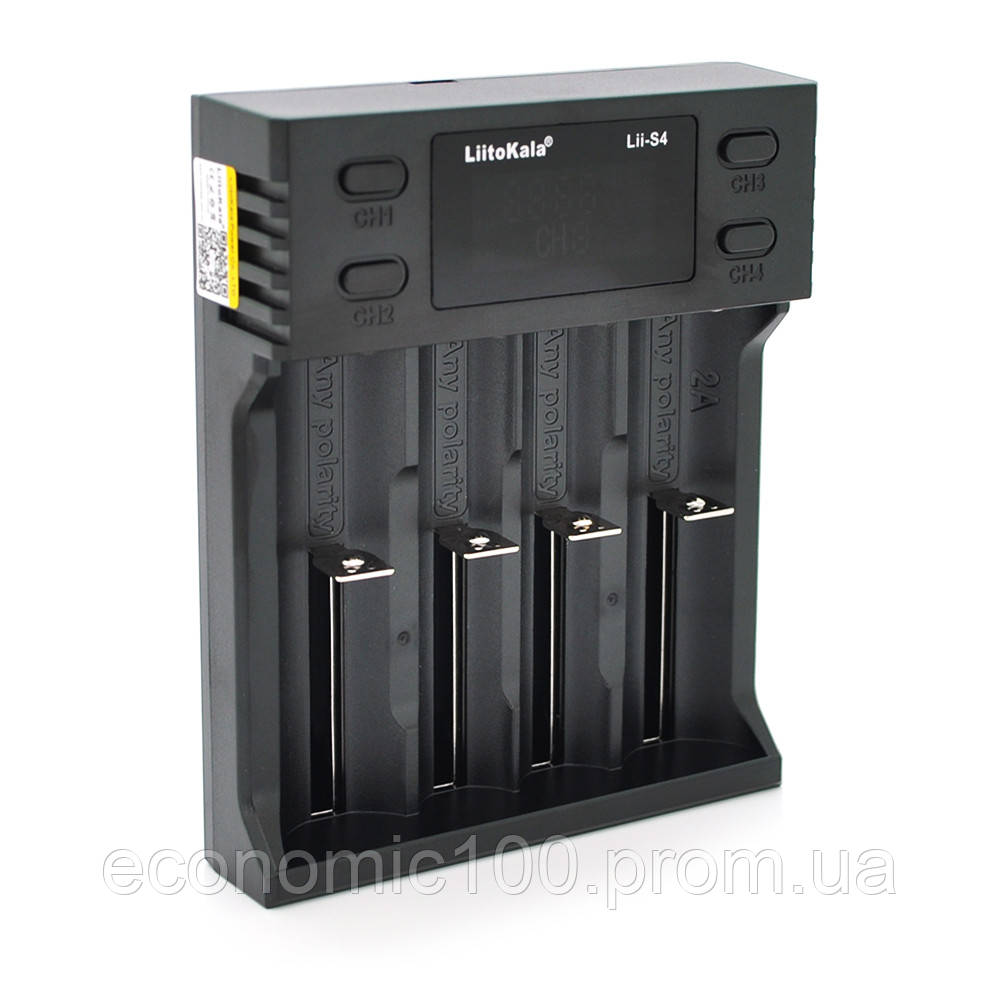 ЗУ Универсальное Liitokala Lii-S4, 4 Канала,LCD Дисплей, Поддерживает ...