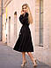 Молодіжне жіноче плаття на запах з костюмної тканини, чорне, фото 4