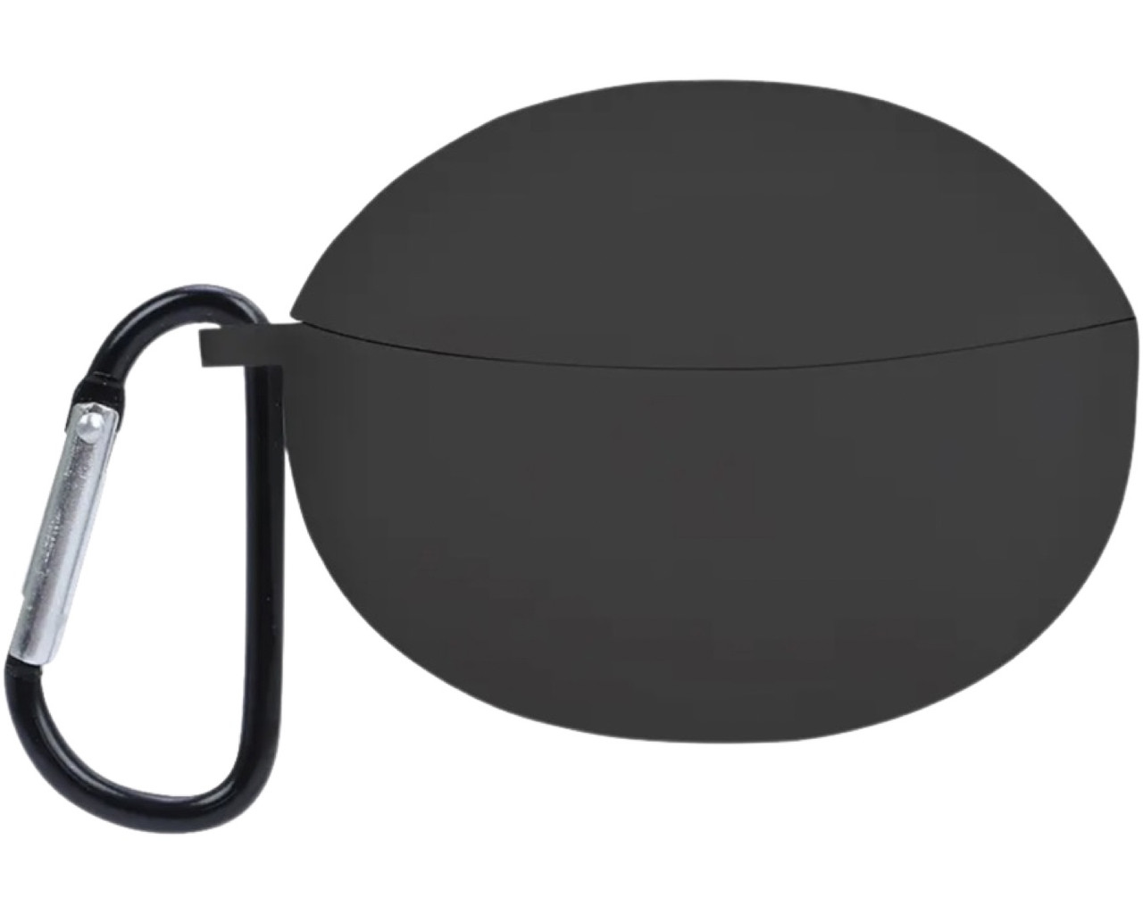 Силіконовий чохол з карабіном для OPPO Enco Air 2 (оппо-енко еїр 2) чорний