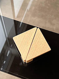 Ручки для меблів з дерева (Трикутні з двох частин) H.100 / ДУБ