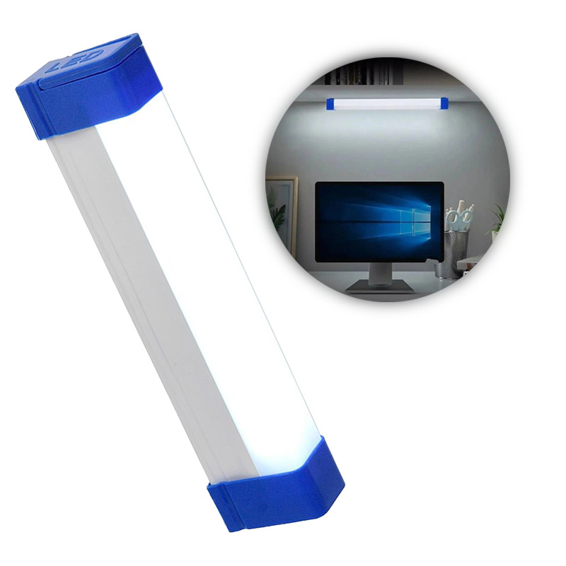 LED-лампа акумуляторна (магнітна) NZY RI-150T + сонячна панель Білий/ Синій
