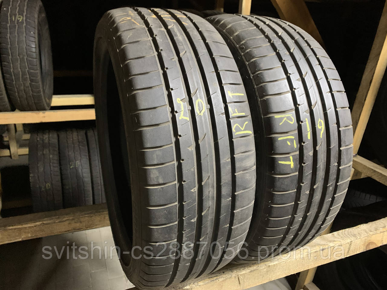 Шини літо 225/40R19 Goodyear Eagle F1 RFT 7мм 19/20рік 2шт