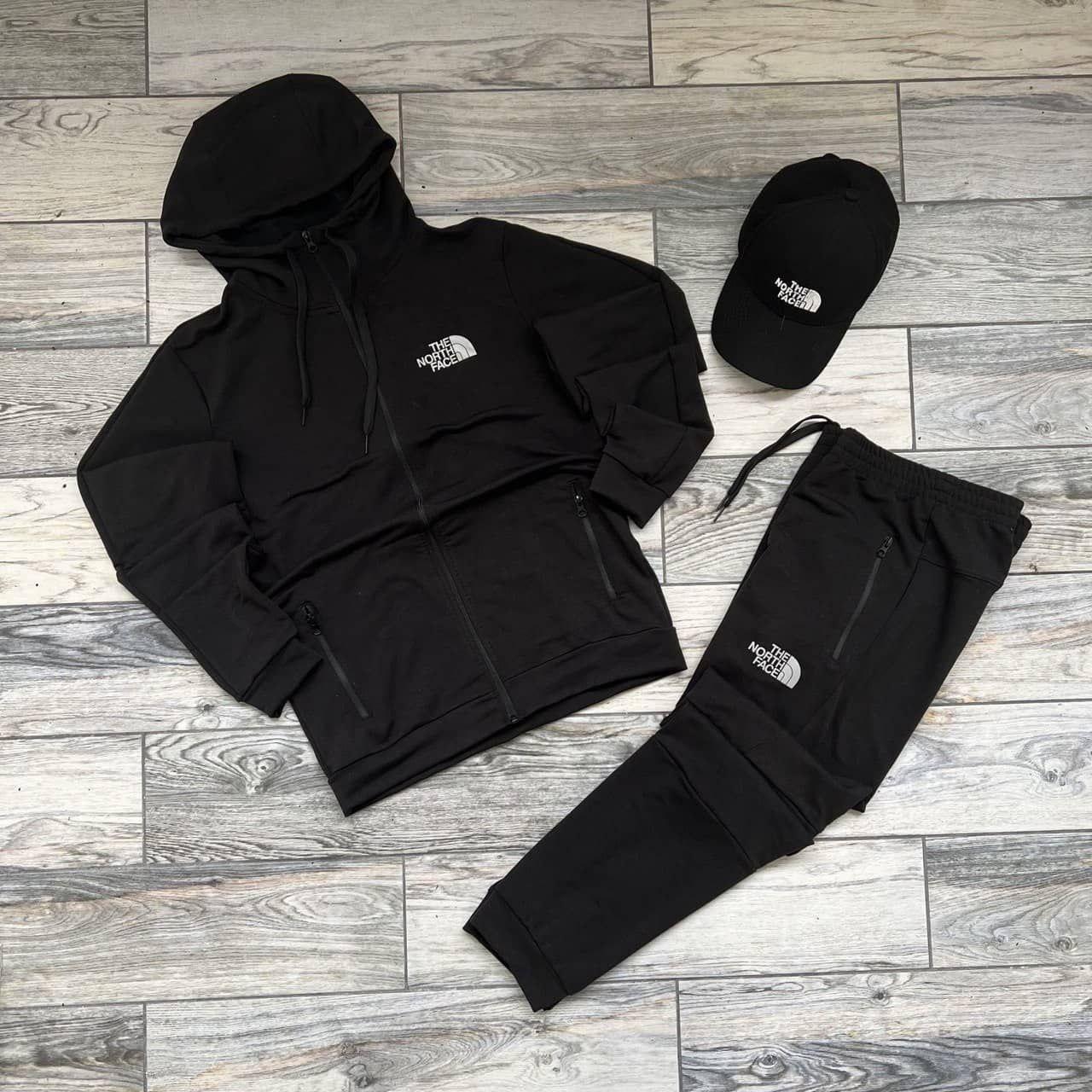 Спортивний костюм The North Face весна осінь літо трикотажний чорний кофта штани весняний осінній Тнф, фото 1