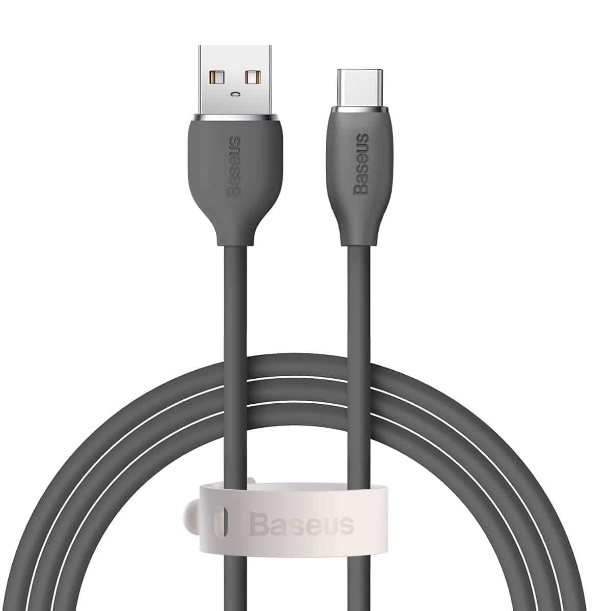 Кабель для швидкої зарядки USB на Type-C Baseus 100W 5A Jelly Liquid Silica Gel Type-C 1.2м (чорний)