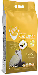 Наповнювач для котячого туалету Van Cat Super Premium Quality Vanilla Бентонітовий грудкувальний 5 кг