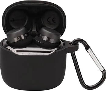 Силіконовий чохол із карабіном для JBL Tour Pro TWS (на джбл тур про) чорний
