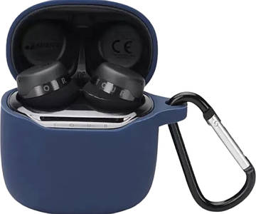 Силіконовий чохол із карабіном для JBL Tour Pro TWS (на джбл тур про) синій