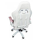 Геймерське розкладне крісло ігрове для приставки професійне стілець комп'ютерний Bonro B 813 рожевий, фото 6