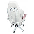 Геймерське розкладне крісло ігрове для приставки професійне стілець комп'ютерний Bonro B 813 рожевий, фото 7