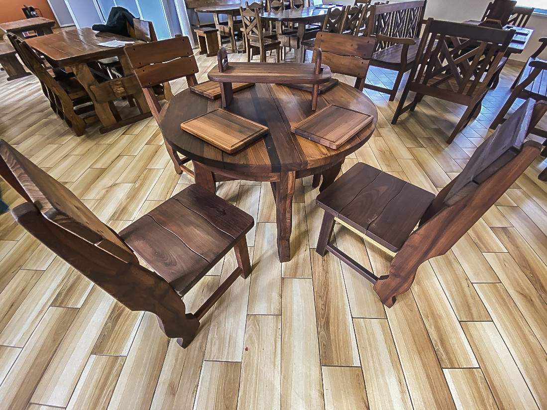 Дерев'яні меблі з масиву термо дерева від виробника, комплект Furniture set - 42