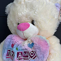 Іграшка мяка "Ведмедик з серцем" молочний, Мягкая игрушка "Мишка" 14352, фото 2