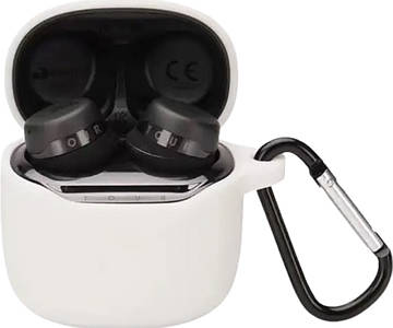 Силіконовий чохол із карабіном для JBL Tour Pro TWS (на джбл тур про) білий