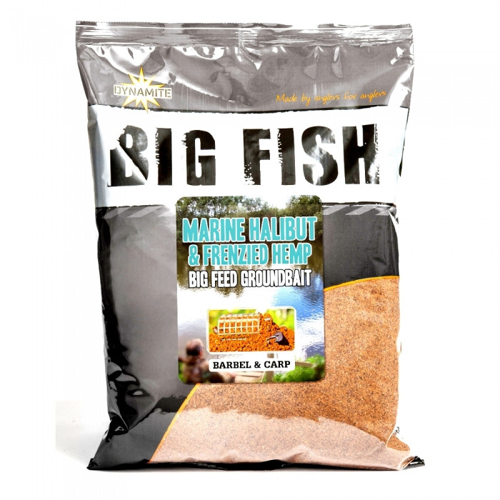Прикорм Dynamite Baits Big Fish Marine Halibut Hemp Groundbait 1.8kg