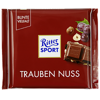 Шоколад виноград горіх Ріттер Спорт Ritter Sport trauben nuss 100g 12шт/ящ (Код: 00-00003552)