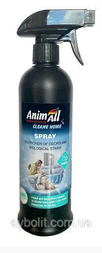 Гігієна AnimAll Cleane Home Спрей ліквідатор запахів та біологічних плям, гіпоалергенний 500 мл, фото 1