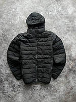 Чорна чоловіча куртка весняна осінка з капюшоном, чоловіча стильна чорна куртка на весну ЛЮКС якості