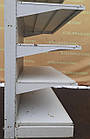 Торгові односторонні (пристінні) стелажі «Мікрон» 210х125 см., світло-сірі, Б/у, фото 10