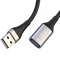 Кабель-удлинитель синхронизации данных переходник USB 2.0 to USB XO NB219 |2m| Черный