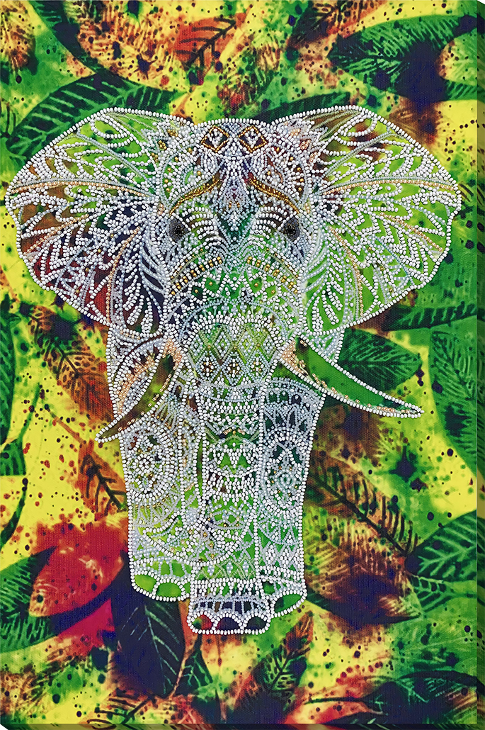 Набір для вишивання бісером на натуральному художньому холсті "Пісня джунглів" Абрис Арт AB-856