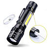 Ліхтарик акумуляторний 2в1, USB, XPE + COB, Police BL 511 / Потужний ручний LED ліхтар, фото 4