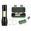 Ліхтарик акумуляторний 2в1, USB, XPE + COB, Police BL 511 / Потужний ручний LED ліхтар, фото 6