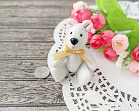 Лялькова мініатюра "Ведмедик" жовтий. 8,5 см