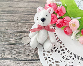 Лялькова мініатюра "Ведмедик" рожевий. 8,5 см