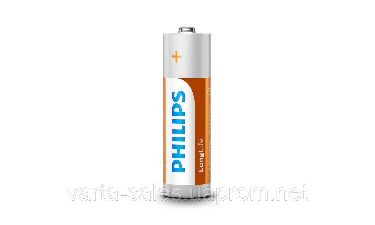 Батарейки Philips LongLife R06/AA (солевые) FOL4 - фото 2 - id-p293689209