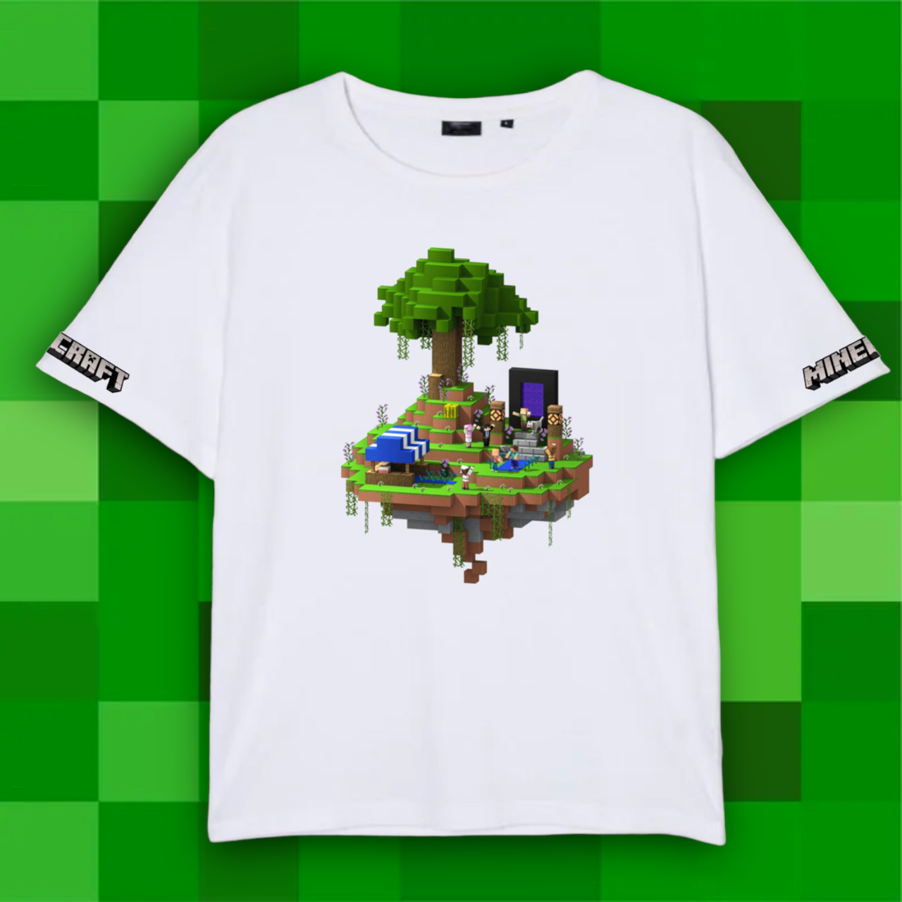 Футболка з принтом minecraft майнкрафт