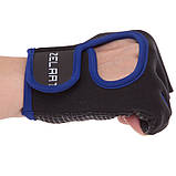 Рукавички для спорту без пальців чоловічі чорно-сині р-р M, фото 3