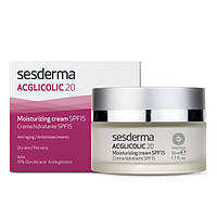 Антивозрастной защитный увлажняющий крем для сухой кожи SesDerma Acglicolic 20 Moisturizing Cream SPF15