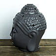 Аромалампа керамічна для ефірних масел Будда сірий матовий, фото 4
